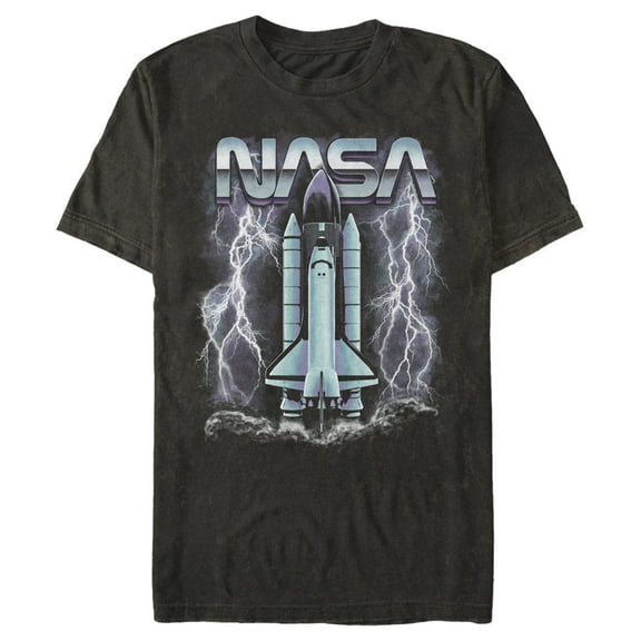 Men's NASA Lightning Launch  Graphic Tee Black X Large