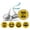 Goldenrod, variant on Darling Souvenir &nbsp;Trick & Treat Halloween Theme&nbsp;Stickers Pack Of 190 Pcs Party Favor-Goldenrod