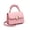 Pink, variant on Wynndora Women's Crossbody Bag, Quilted PU Leather Heart Clasp, Green