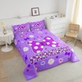 thumbnail image 4 of Purple Bowknot Comforter Set,Star Daisy Floral Geometric Dots Patchwork Bedding Set,Women Room Decor,Bow Tie Princess Cute Down Comforter,Romantic Duvet Insert,1 Pillowcase, 4 of 7