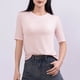 thumbnail image 2 of Tops de Manga Corta de Mujer Casual, Color Sólido Manga 1/2, Camiseta de Cuello Redondo, 2 of 6