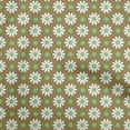 thumbnail image 1 of oneOone Polyester Spandex Dark Olive Green Fabric Floral Retro Sewing Material Print Fabric By The Yard 56 Inch Wide, 1 of 4