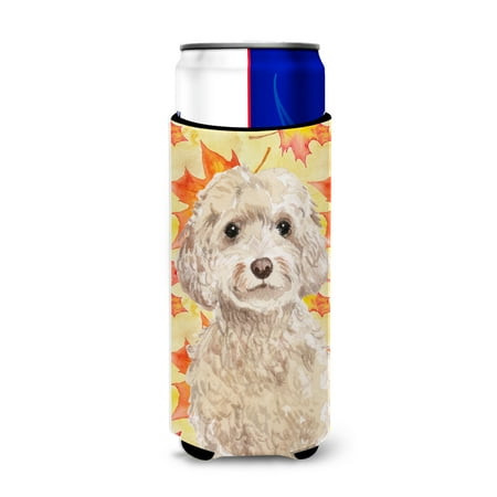 

Carolines Treasures BB9515MUK Champagne Cockapoo Fall Michelob Ultra Hugger for slim cans Slim Can multicolor