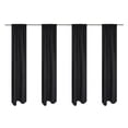 thumbnail image 2 of Mainstays Solid Black Blackout Curtain Panel Set with Back Tabs - 4 Pack, 30" x 63", 2 of 11