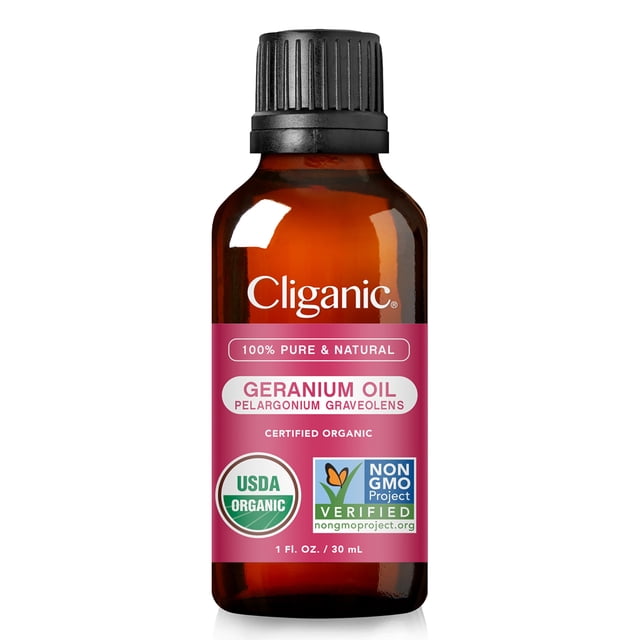 Cliganic Organic Geranium, Aceites Esenciales para Difusores, 30 ml