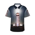 thumbnail image 1 of Balery Peggy's Cove Lighthouse Camisas hawaianas de manga corta para hombre, camisas playeras de corte holgado, camisas de vacaciones con botones,XX-Large, 1 of 7