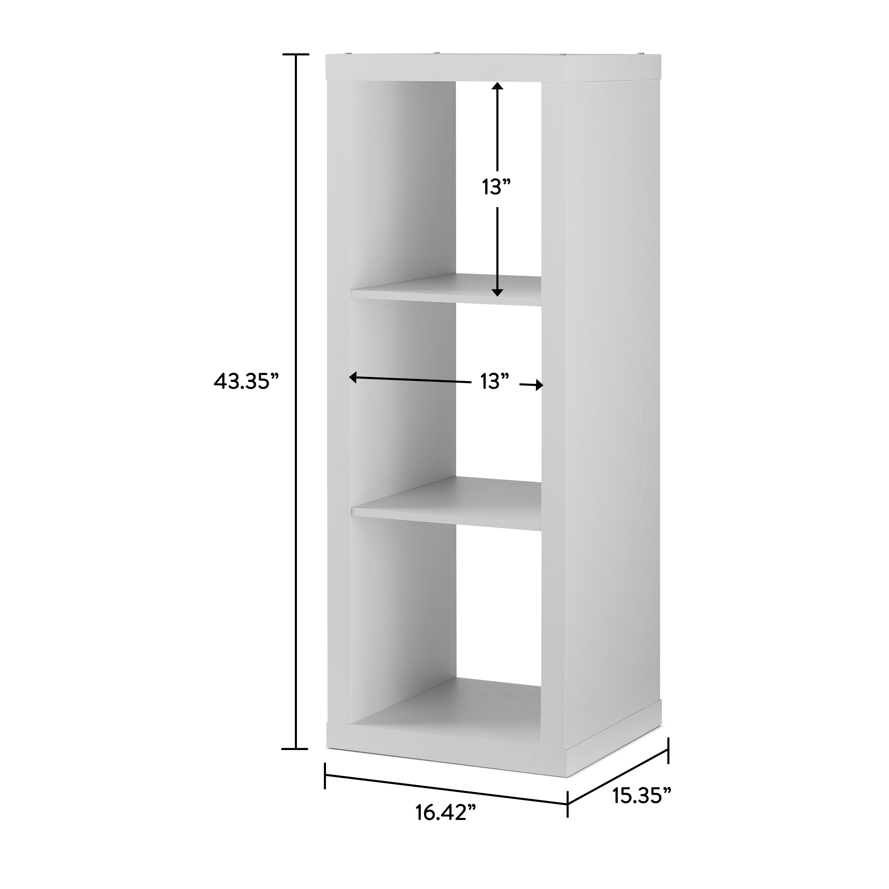 Better Homes & Gardens 3 Cube Storage Organizer, White Texture