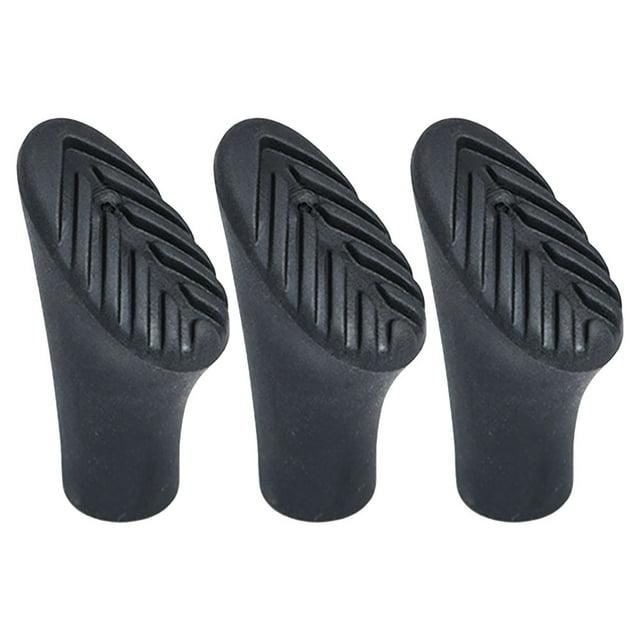 IFANLANDOR 3Pcs Protective Cover Cap Black Anti-slip Cover for Trekking Pole Tips Practical Design