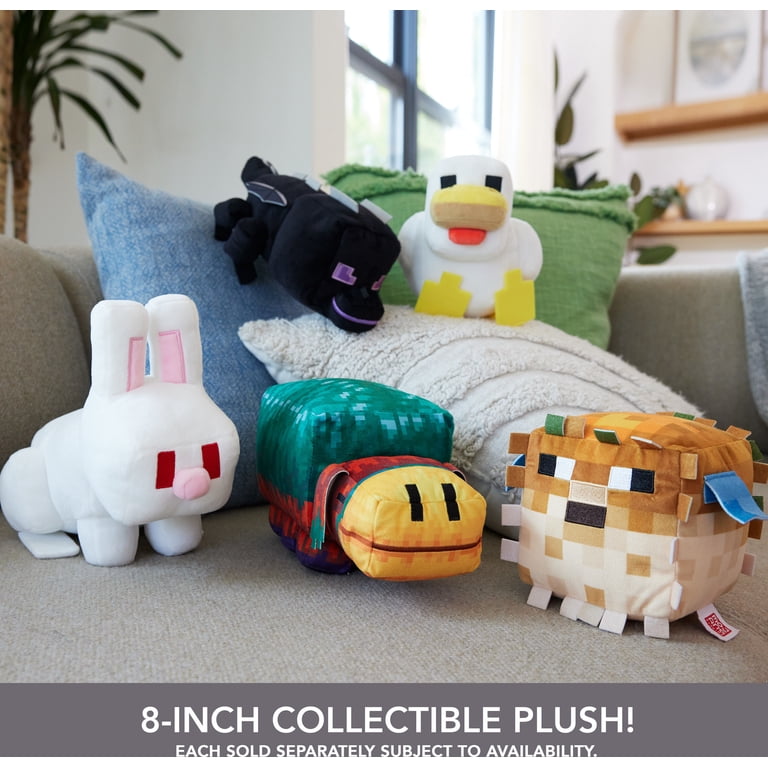 Minecraft Plush White Rabbit Toy, 8-inch Soft and Snuggly
