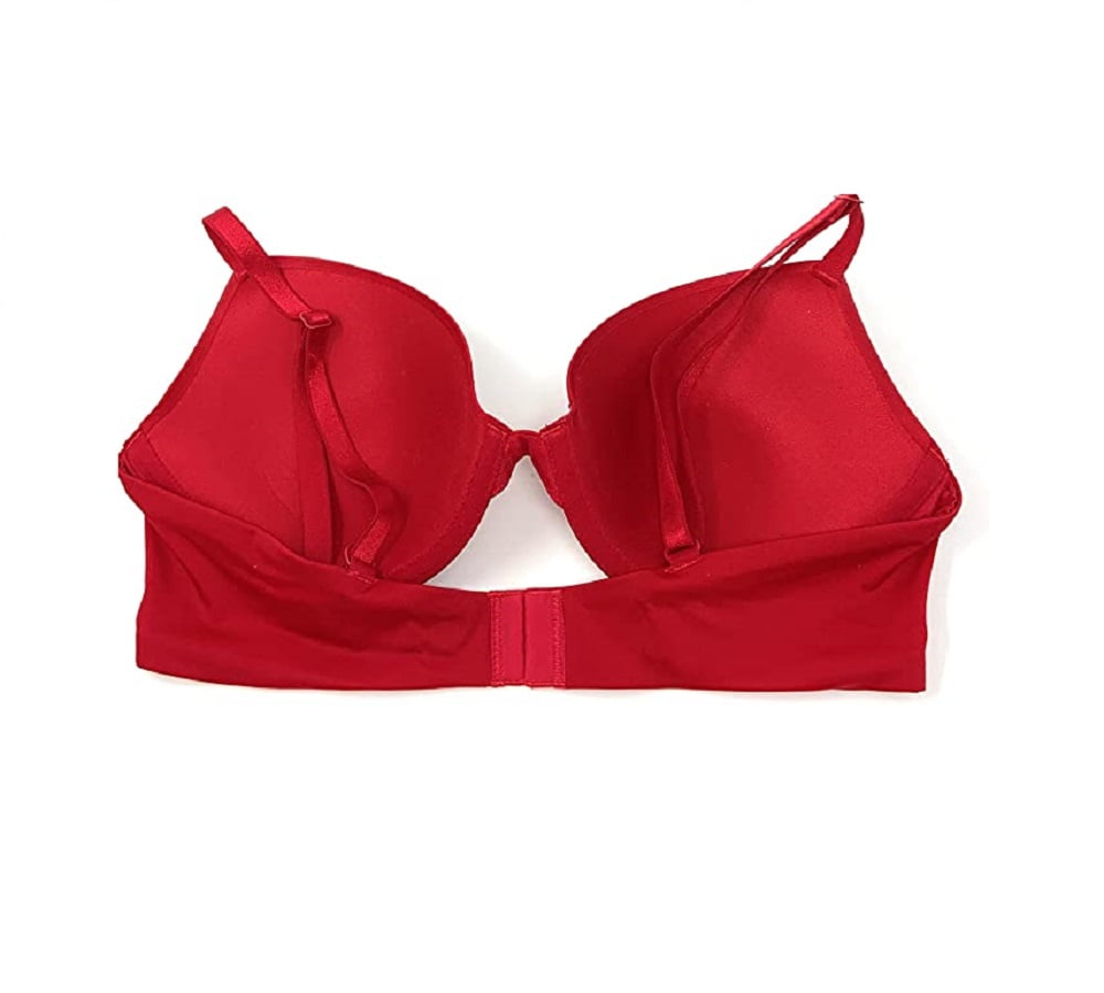 Victoria's Secret Very Sexy Embellished Lightly Lined Low-Cut Demi Bra Red  Rhinestone Cup Size 36B New 