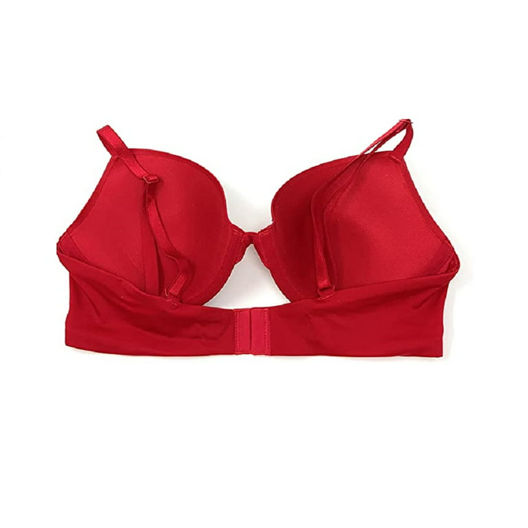 Victoria's Secret Very Sexy Embellished Lightly Lined Low-Cut Demi Bra  Bling Rhinestone Lipstick Red Cup Size 36D NWT 