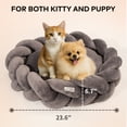 thumbnail image 6 of CheerPals Twisted Pet Bed, Weave Cat Bed Sofa with Cushion for Indoor Cats Puppy(Gray), 6 of 8