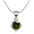 thumbnail image 3 of 18k White Gold 7 Ct Round Peridot Set of Necklace, Earrings & Bracelet For Women's Plated by Paris Jewelry, 3 of 6