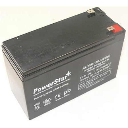 PowerStar AGM1275F2-59 SLA Batteries, ABS, Faston Battery - 7. 5Ah