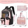 thumbnail image 3 of Gynky School  Backpack - 3Pcs Backpack Set Cute Bookbag Middle School Backpacks for Teens Bookbag School Bags 3 Set, 3 of 9