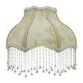 thumbnail image 1 of Pantalla de lámpara con forma de campana y borde festoneado, pantalla de lámpara con flecos, de romántica victoriana para rincones de lectura en salas Beige, 1 of 8