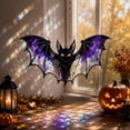 thumbnail image 2 of JHyouerji Acrylic Halloween Stained Glass Suncatcher 8x7 Inch Easy Hanging for Window Porch Indoor Outdoor Holiday Yard Display, 2 of 7