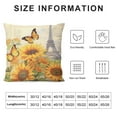 thumbnail image 5 of PIKWEEK  Sunflower Throw Pillow Covers Only with Butterfly Pattern Decorative Square Pillowcases Cushion Cover, 5 of 5