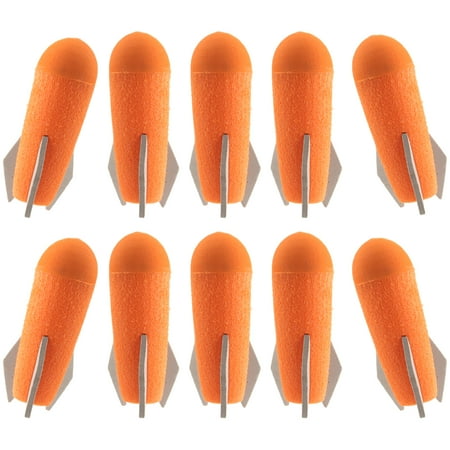 BOROLA 10PCS New Update Missile Filled Foam Toy Rocket Launcher, Foam Rocket Darts Compatible for Nerf N-Strike Elite Series(Orange)
