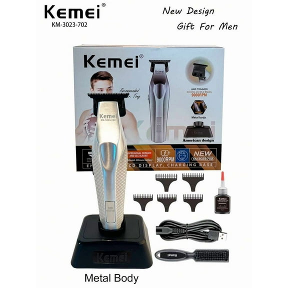 Kemei New Electric Hair Clipper Metal Body Professional Hair Trimmer For Men