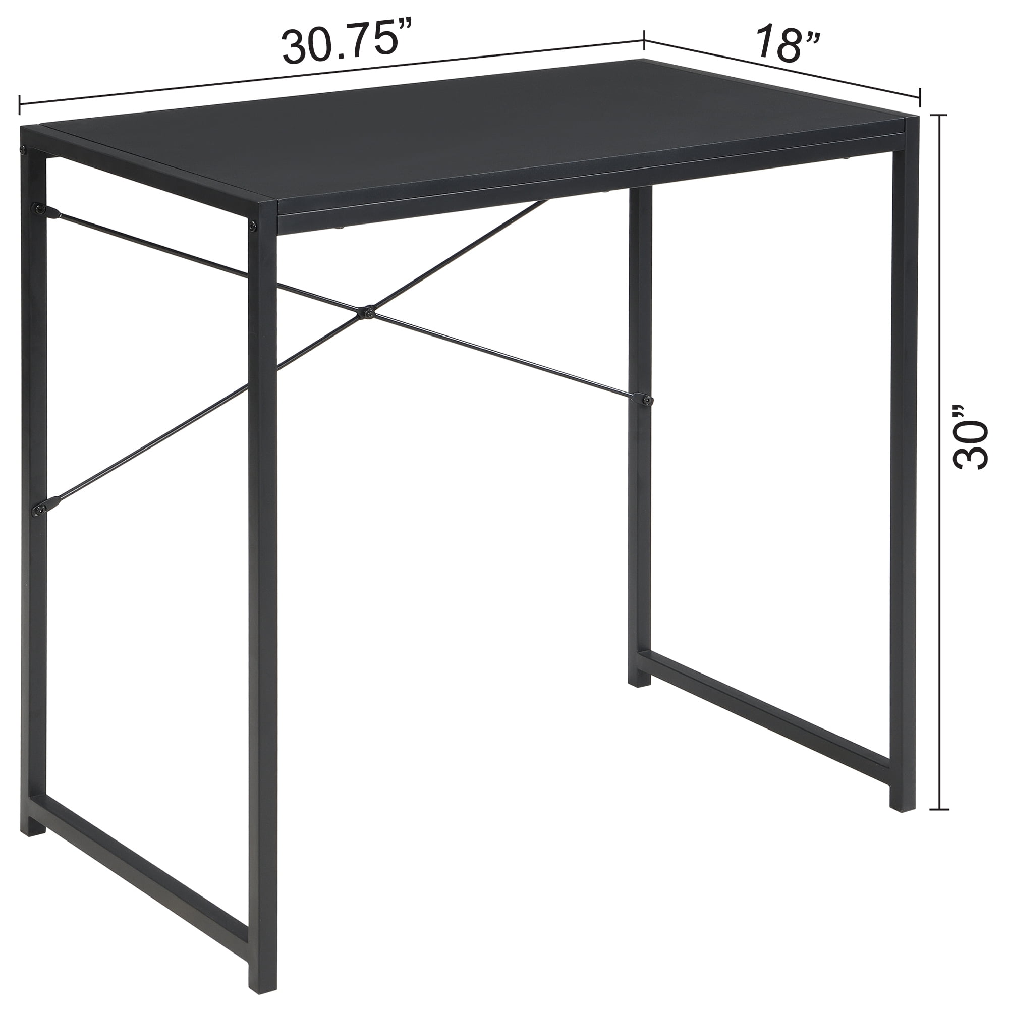 eHemco Multifunction Rectangular Home Office Writing Study Desk, Black