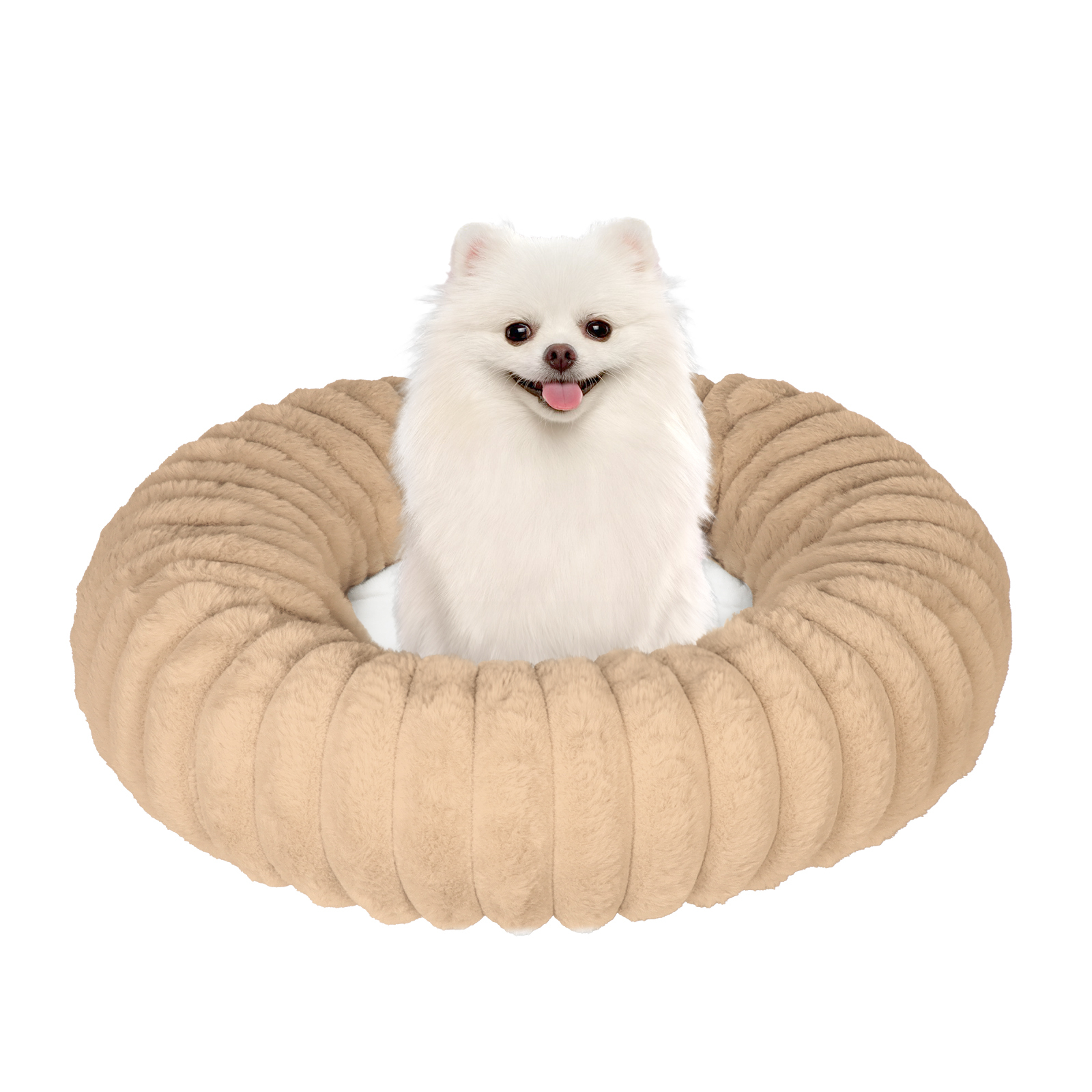 Katieovy Donut Dog Bed, Small, Apricot photo 8