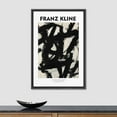 thumbnail image 2 of PixonSign Framed Canvas Print Wall Art Franz Kline Paint Stroke Landscape Abstract Shapes Illustrations Fine Art Decorative Minimalist Relax/Calm for Living Room, Bedroom, Office - 16"x24" Black, 2 of 5