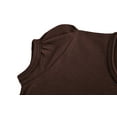 thumbnail image 4 of Lilax Girls' Basic Round Neck Cotton Short Puff Sleeve T-Shirt Brown 6 Years, 4 of 7