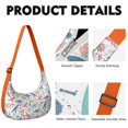 thumbnail image 2 of Cute Dino Crescent Crossbody Bag for Mens Women , Cartoon Dinosaur Skeleton Pattern Shoulder Bag, Funny Jurassic World Print Travel Backpack for Travel School, 2 of 5