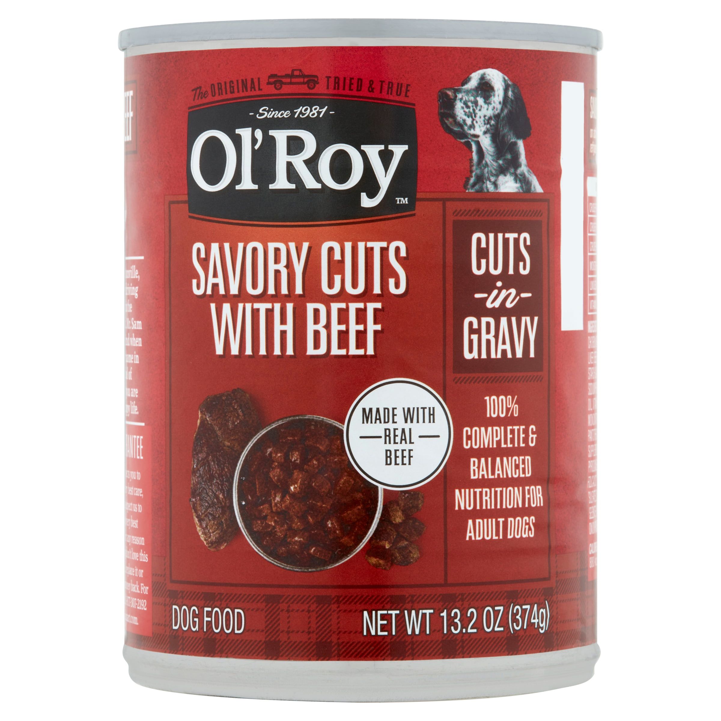 Ol' Roy Savory Cuts with Beef in Gravy Wet Dog Food, 13.2 oz Can