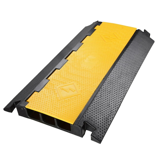 Yescom Protecteur de Rampe de Câble Tuyau 3 Canaux Protection 44000 Lbs Capacité de Charge pour Allée