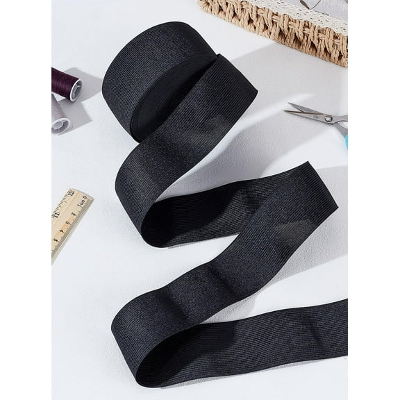 1Set 10M Flat Elastic Rubber Band Webbing Garment Sewing Accessories Black 50mm
