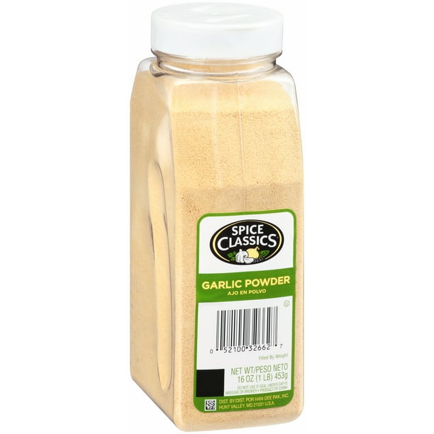 6 PACKS Spice Classics Garlic Powder 1 lb. container.