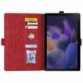 thumbnail image 4 of Dteck Case for Samsung Galaxy Tab A8 10.5 inch 2021 SM-X200/X205, Embossed Butterfly Floral PU Leather Shockproof Soft TPU Inside With Pen Holder Card Slots Flip Folio Stand Cover, Red, 4 of 5