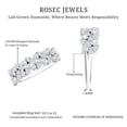 thumbnail image 6 of Rosec Jewels Lab Diamond Anniversary Band Ring - Leaf Inspired Half Eternity Ring - Ef-Vs Quality - with Jewelry Box, 925 Sterling Silver, US 4.00, 6 of 7