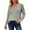 Grey, variant on V Neck Long Sleeve T Shirts for Women Casual Fall Tops Lightweight Tunic Sweaters Fashion Clothes Loose Fit 2025 Orange M