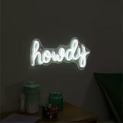 Urban Shop 9.5 x 21 Howdy White LED Wall Sign