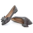 thumbnail image 4 of Zapatillas de ballet SAILING LU Bow-Knot para mujer, ante gris, talla 35, 4 of 7