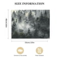 thumbnail image 2 of Nawypu  Black and White Misty Foggy Mountain Landscape Canvas Wall Art - Breathtaking Scene of Fir Forest in Hipster Style Picture Prints Rustic Decor for Home Office, 2 of 5