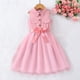 thumbnail image 5 of Vestido infantil de poliéster con solapa, botones de malla, sin mangas, con lazo, informal y cómodo., 5 of 7