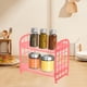 thumbnail image 5 of Estante de almacenamiento de cocina | Rejilla de drenaje de encimera de plástico para palillos y tazones | Diseño plegable compacto | Ahorro de espacio | Uso polivalente | 22x13,7x20,5cm | Rosa, 5 of 5