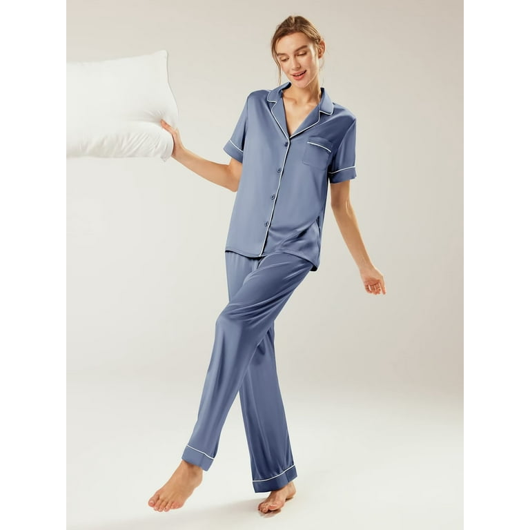 Dusty blue pajamas sale