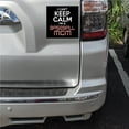 thumbnail image 2 of DistinctInk Custom Bumper Sticker - 6" x 6" Decorative Decal - Black Background - Can't Keep Calm I'm a Baseball mom, 2 of 2