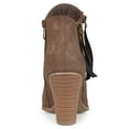 thumbnail image 4 of Journee Womens Vally Inside Zip Stacked Heel Booties, Widths Available, 4 of 10