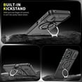 thumbnail image 4 of ELEHOLD Case for Motorola Moto G Power 5G (2024), TPU+PC Shockproof Military Grade Case Built-in Ring Holder Kickstand,Black, 4 of 10