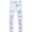 White, variant on Hvyesh Men's Skinny Ripped Jeans Slim Fit Distressed Stretch Denim Pants
