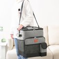 thumbnail image 3 of Bolsa enfriadora con ruedas 35L tipo palanca con cremalleras dobles bolsa aislante plegable de tela Oxford impermeable con ruedas para acampar al aire libre, 3 of 8