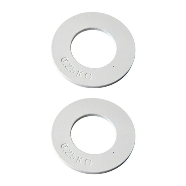Almencla 2 Pieces Fractional Micro Weight Plates Extra Weights for Cross Training Gym White 0.25kg