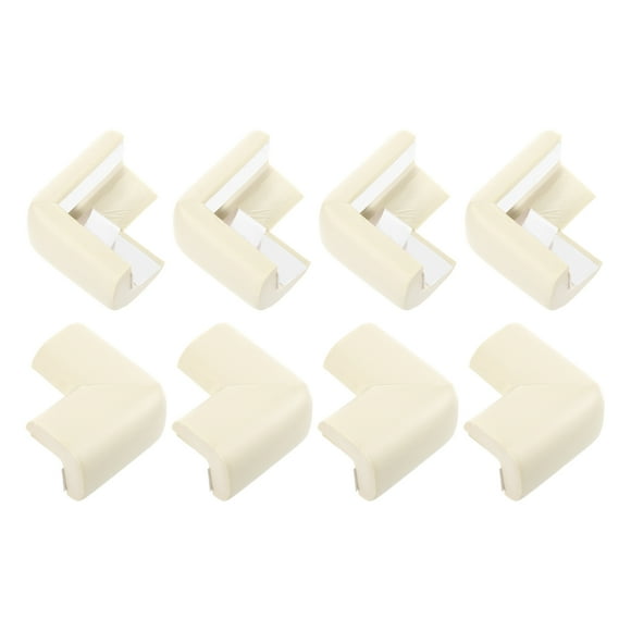 Uxcell Corner Protectors, 8 Pcs Furniture Corner Guards and Edges Safety Bumpers, Soft Rubber Foam Cushions(Beige)