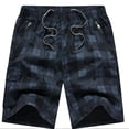 thumbnail image 3 of PEASKJP Men Shorts Cotton Casual Drawstring Zipper Pockets Elastic Waist,Black L, 3 of 5